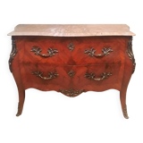 Louis XV style chest of drawers with floral marquetry