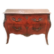 Commode à marquetterie de fleurs style Louis XV