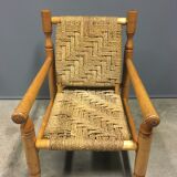 2 x Abaca French rope armchairs