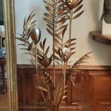 Design floor lamp golden leaves