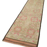 Handwoven one-of-a-kind anatolian beige runner rug 85 cm x 337 cm