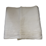 Old pillowcase, white and embroidered