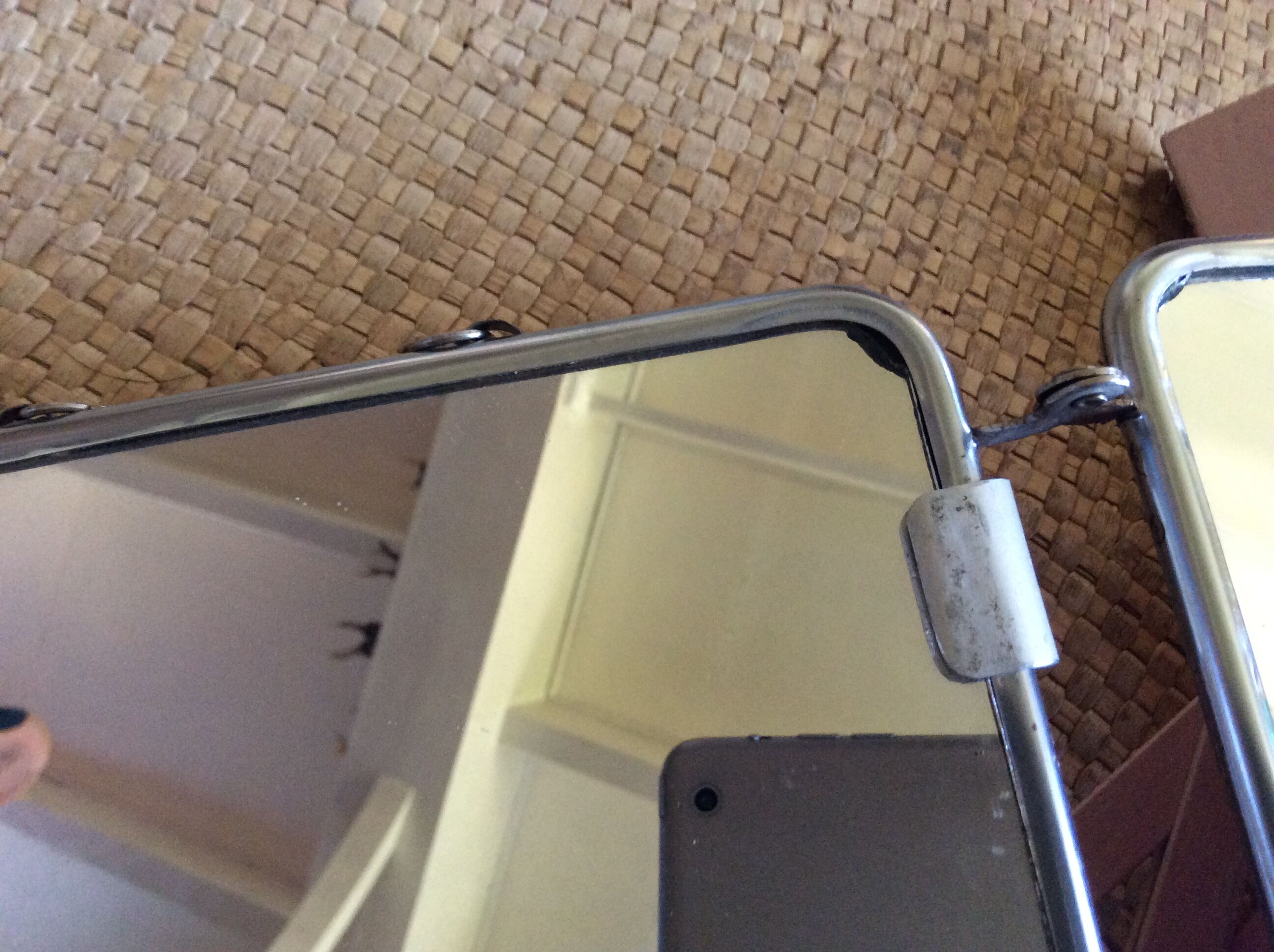 Barber's mirror on plinth 57x23cm