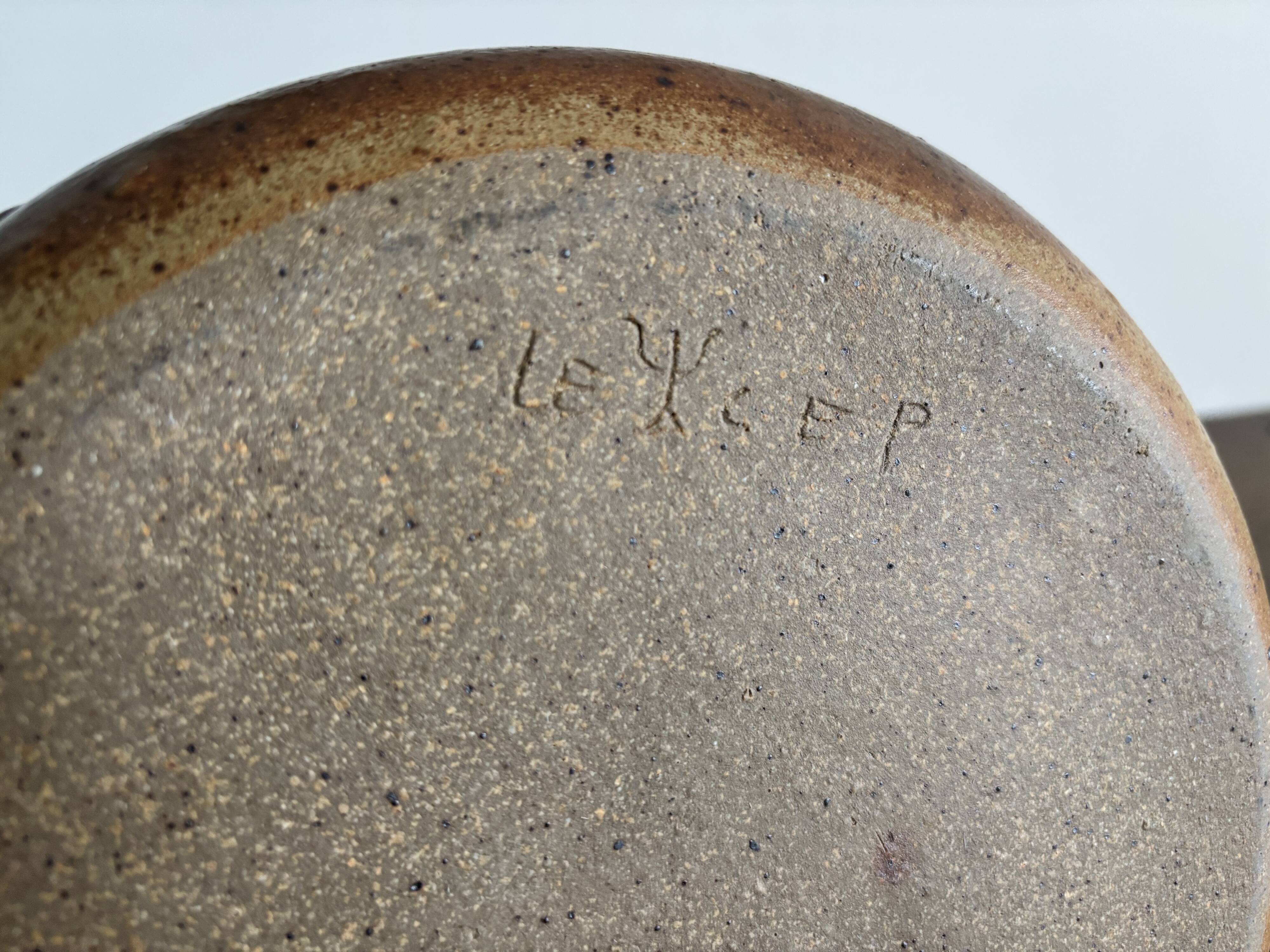 Large vintage stoneware bowl – Jean Tessier – Atelier Le Cep
