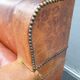Vintage studded leather club sofa 50/60