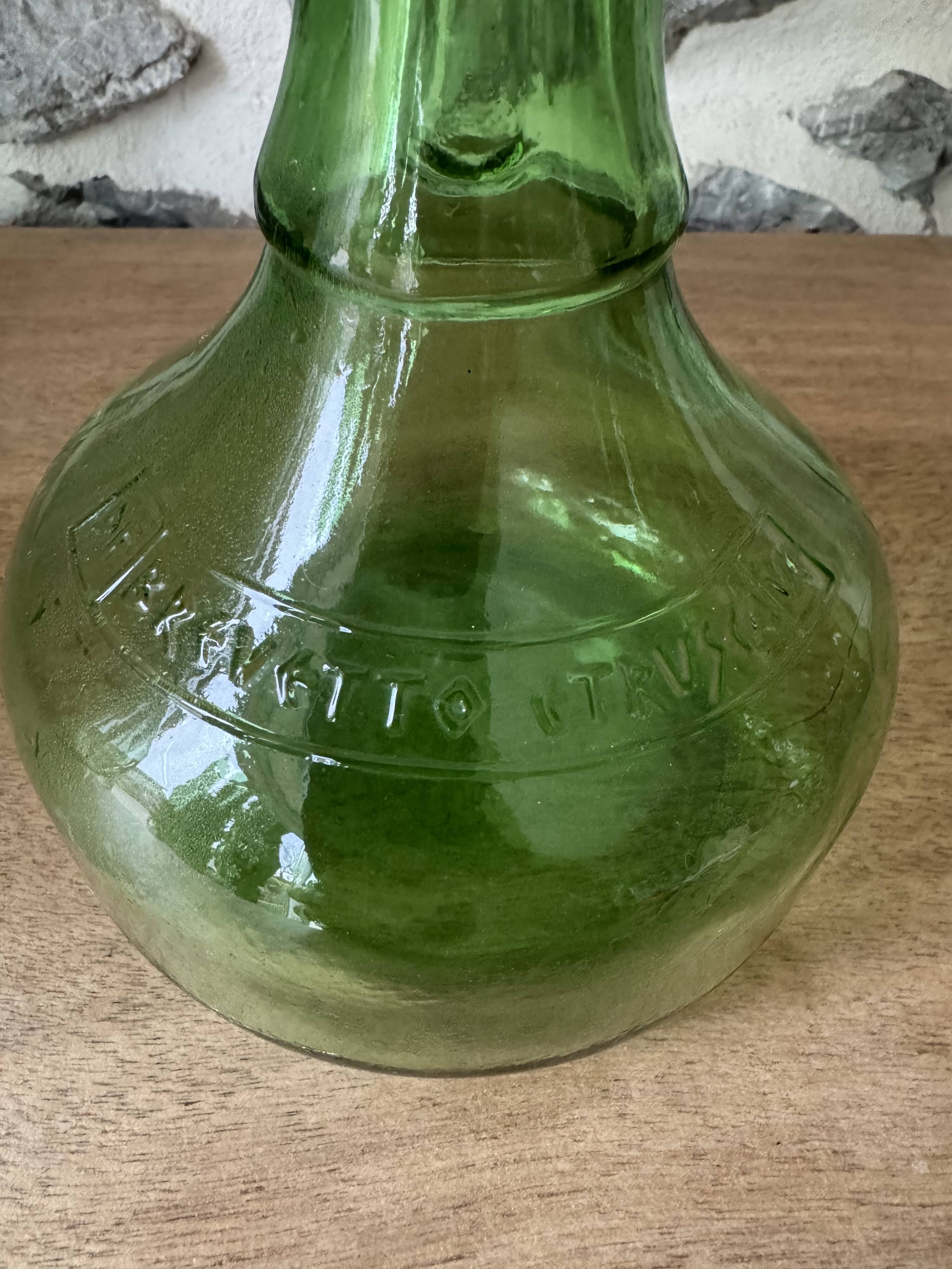 Ancienne carafe à décanter en verre brevetto Etrusca