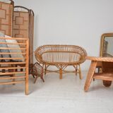 Vintage rattan sofa