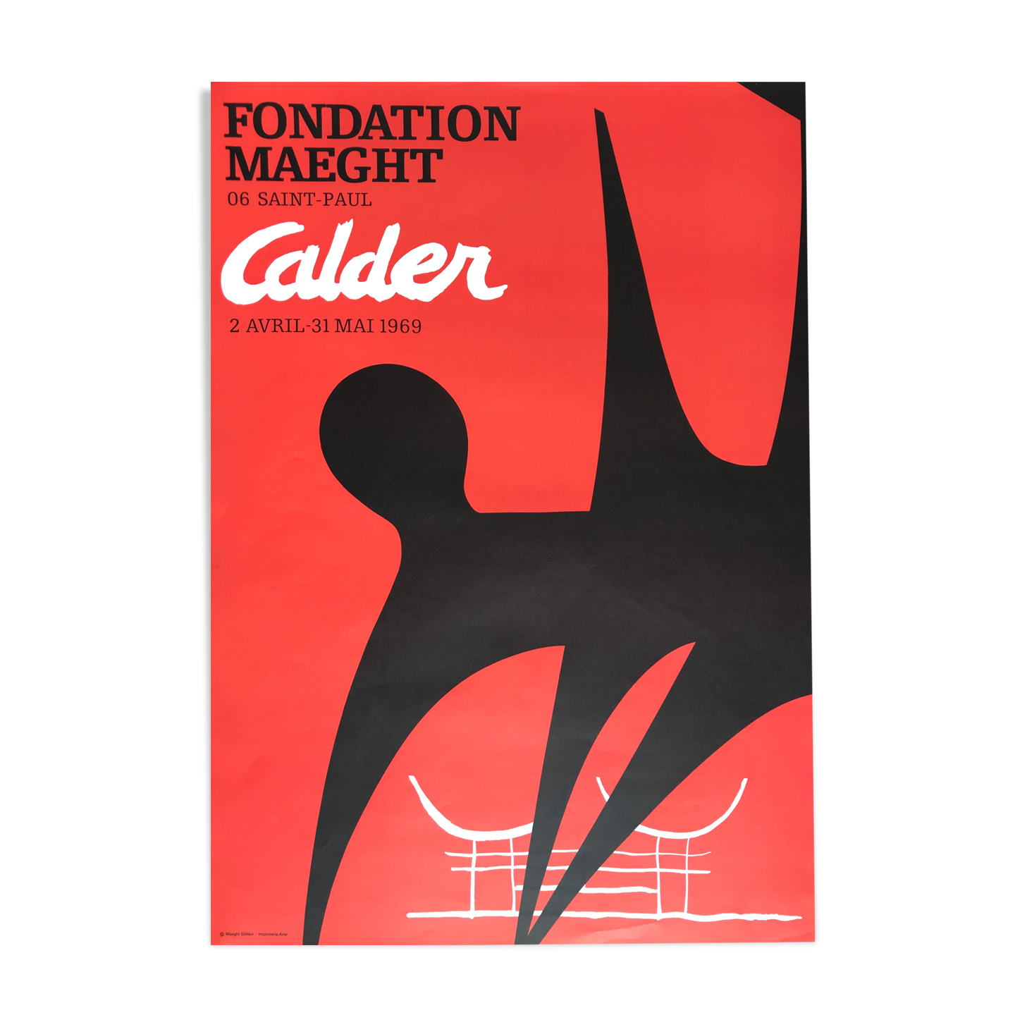 Alexander calder, maeght foundation, 1969. exhibition poster printed in lithography