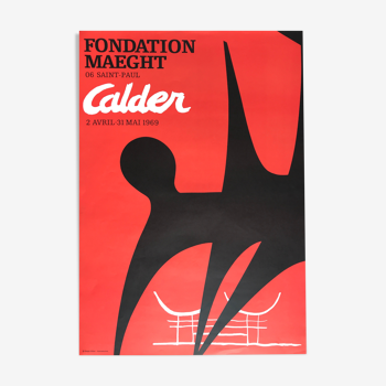 Alexander calder, maeght foundation, 1969. exhibition poster printed in lithography