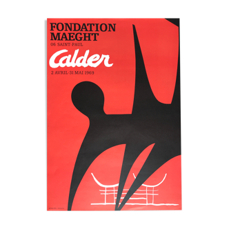 Alexander calder, maeght foundation, 1969. exhibition poster printed in lithography