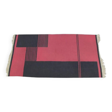 Midcentury Kilim Geometric Modernist Carpet, 1950s