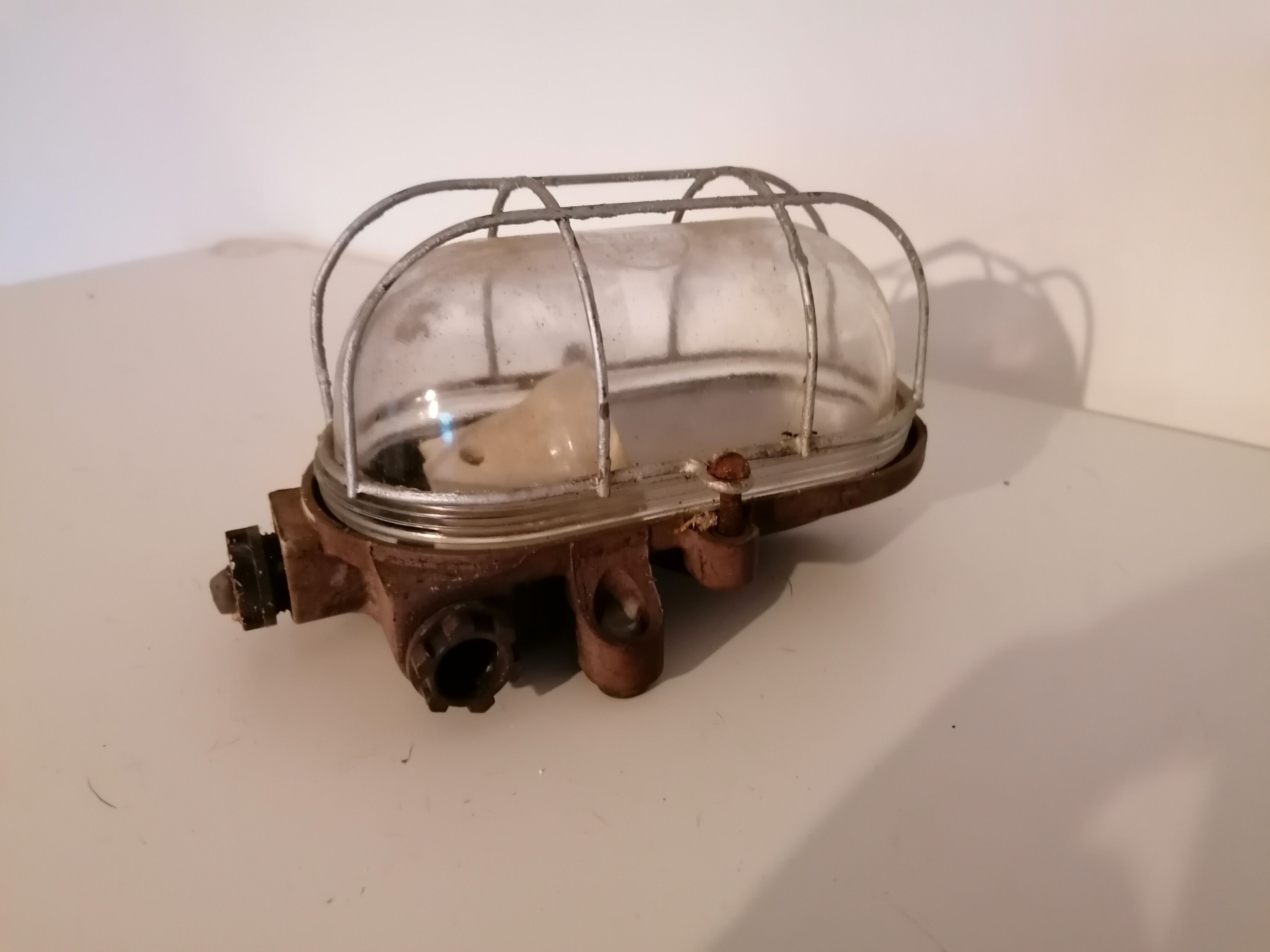 Bakelite court lamp nipple glass design industrial workshop Wiska