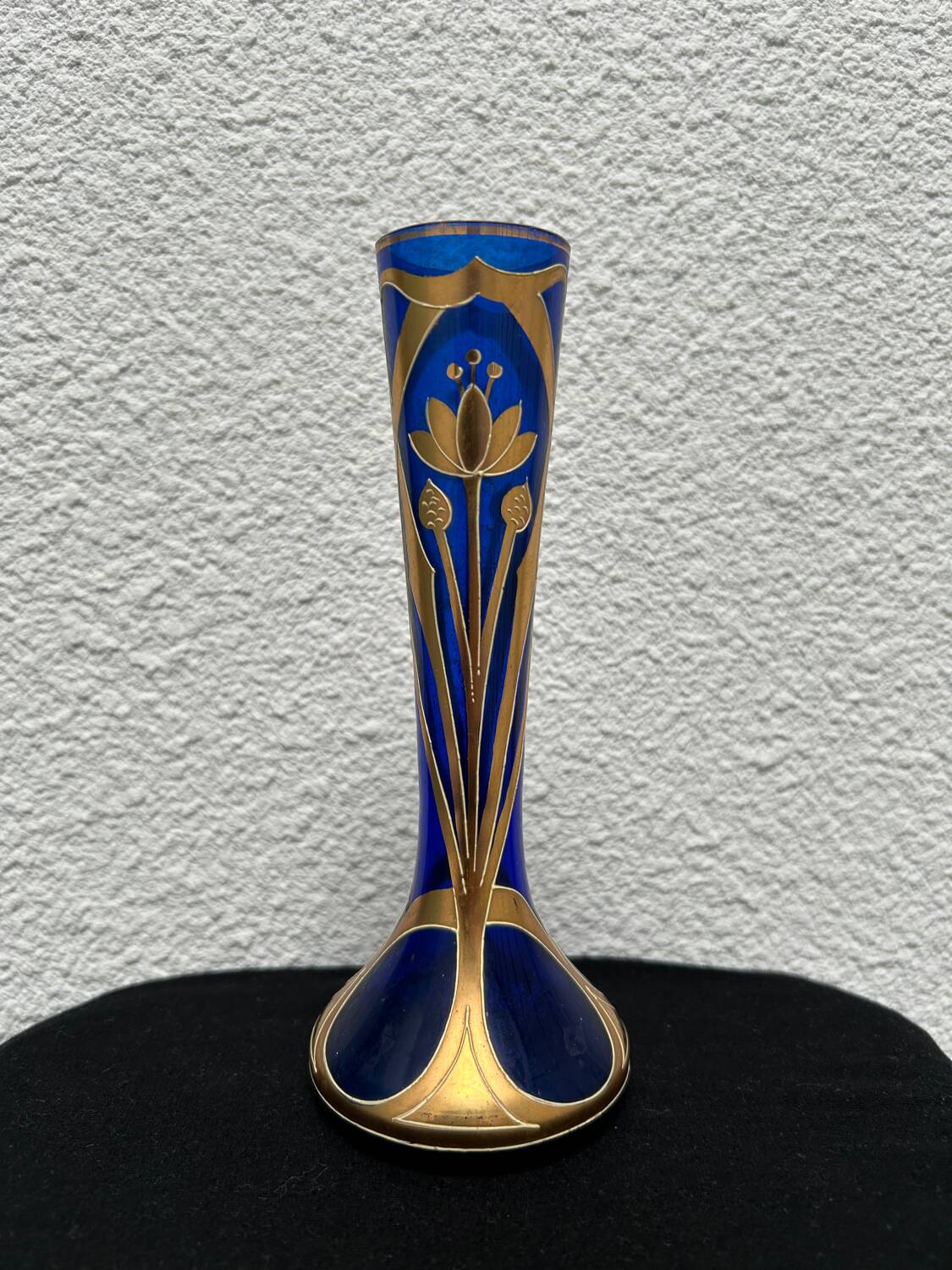 Théodore Legras - Art Nouveau Blue Gilded and Enameled Vase