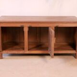 Antique Art Deco low sideboard in Burmese teak
