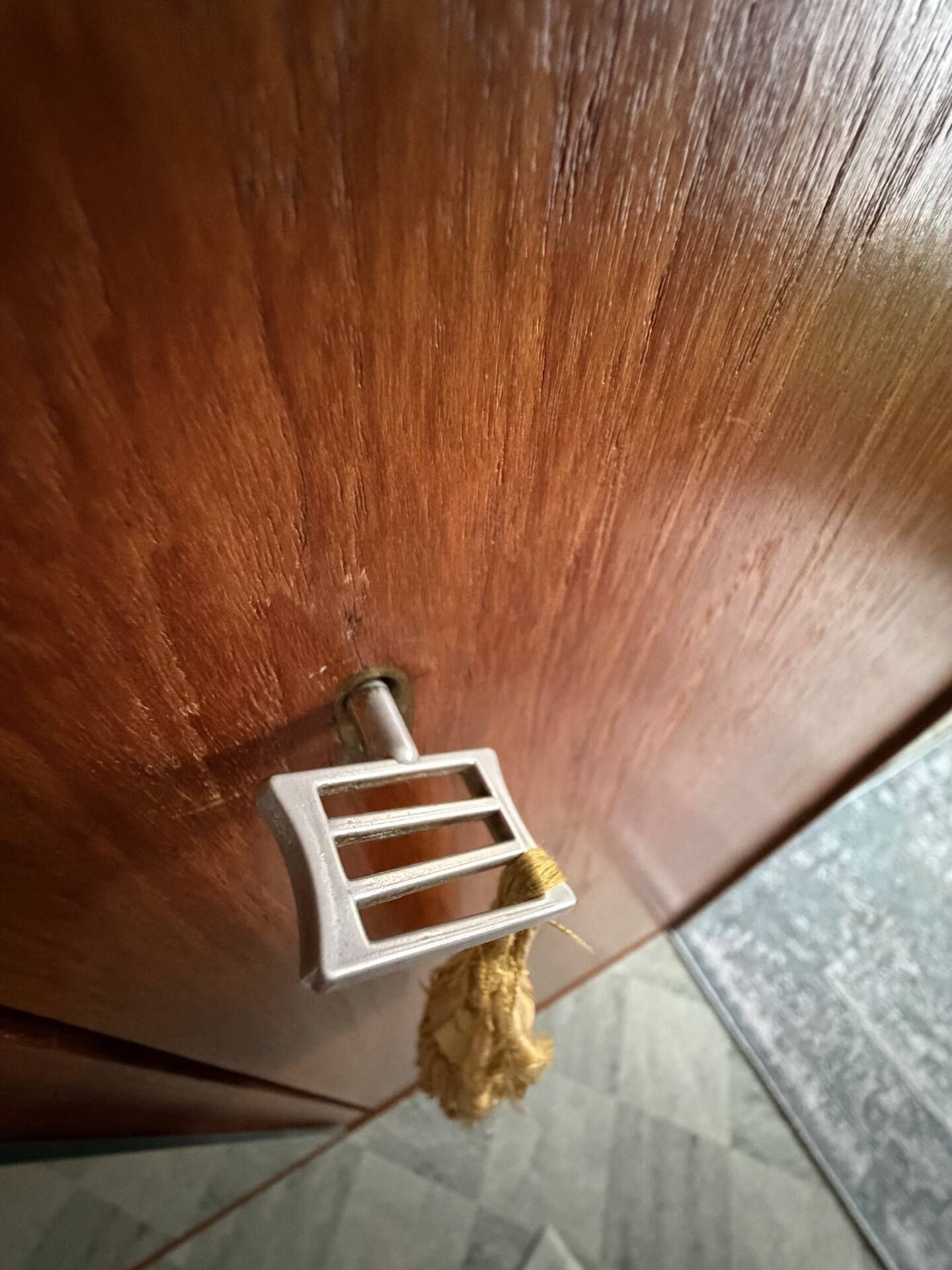 Vintage Mid-Century Wooden Wardrobe with Mirror – 1950s/60s