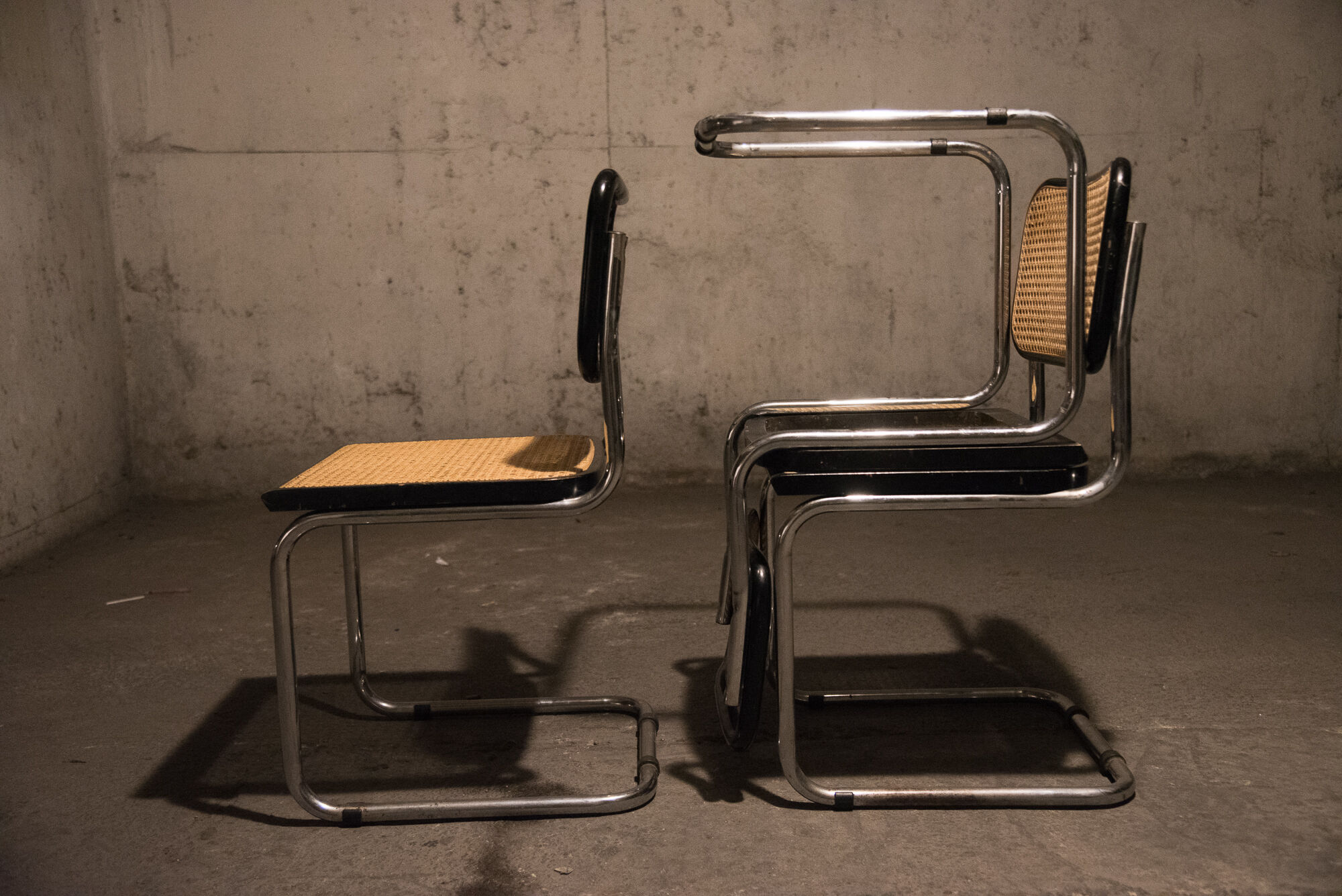 Set of 3 vintage B32 chairs by Marcel Breuer
