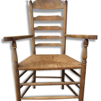Wooden Dutch rustic farmers armchair Chair