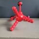 Vintage Scandinavian painted wooden candlestick