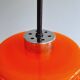 Large vintage pendant light in orange opaline, 1970s