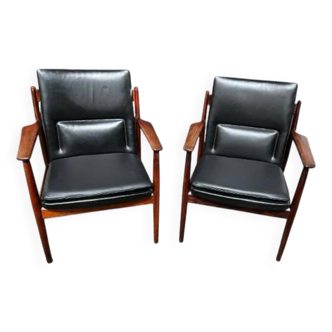 Pair of armchairs by A. Vodder for Sibast