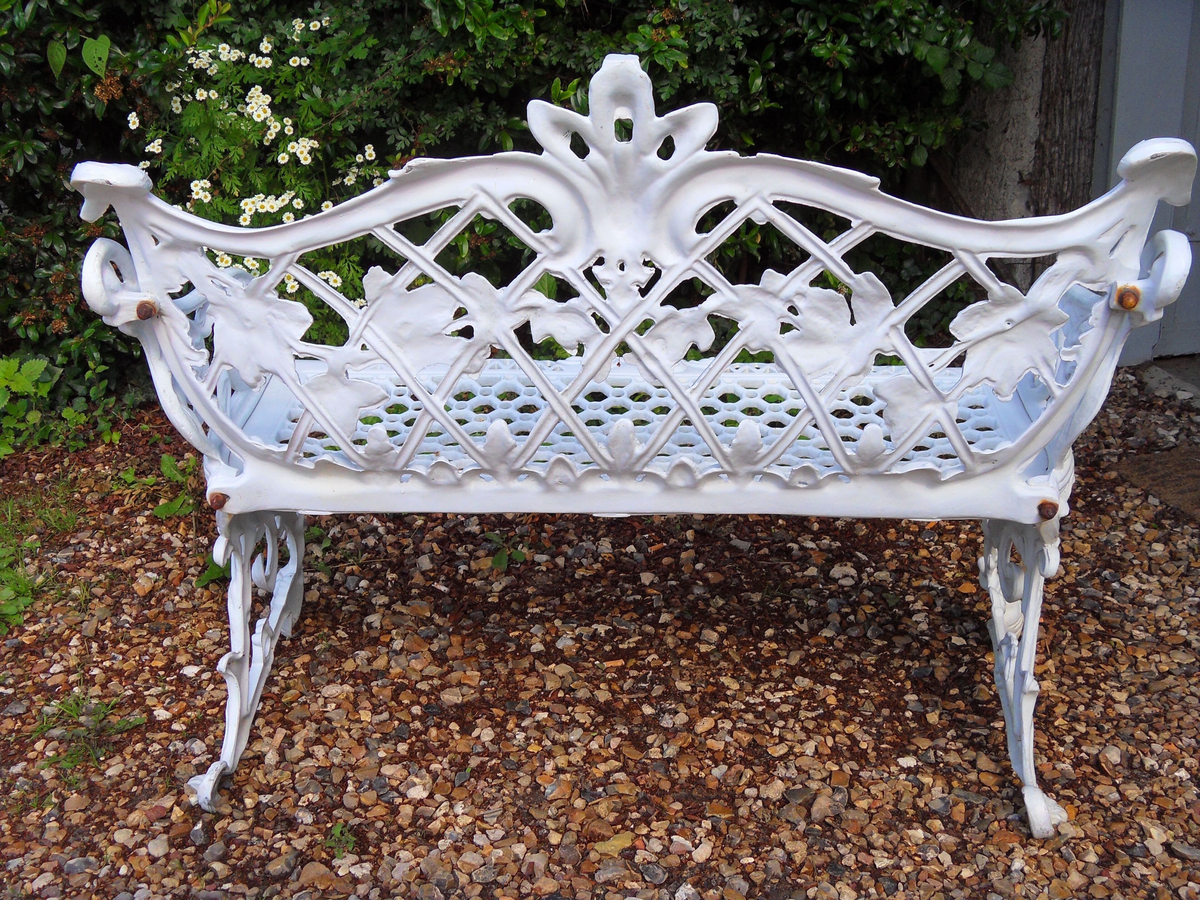 Banc de jardin en fonte d'aluminium