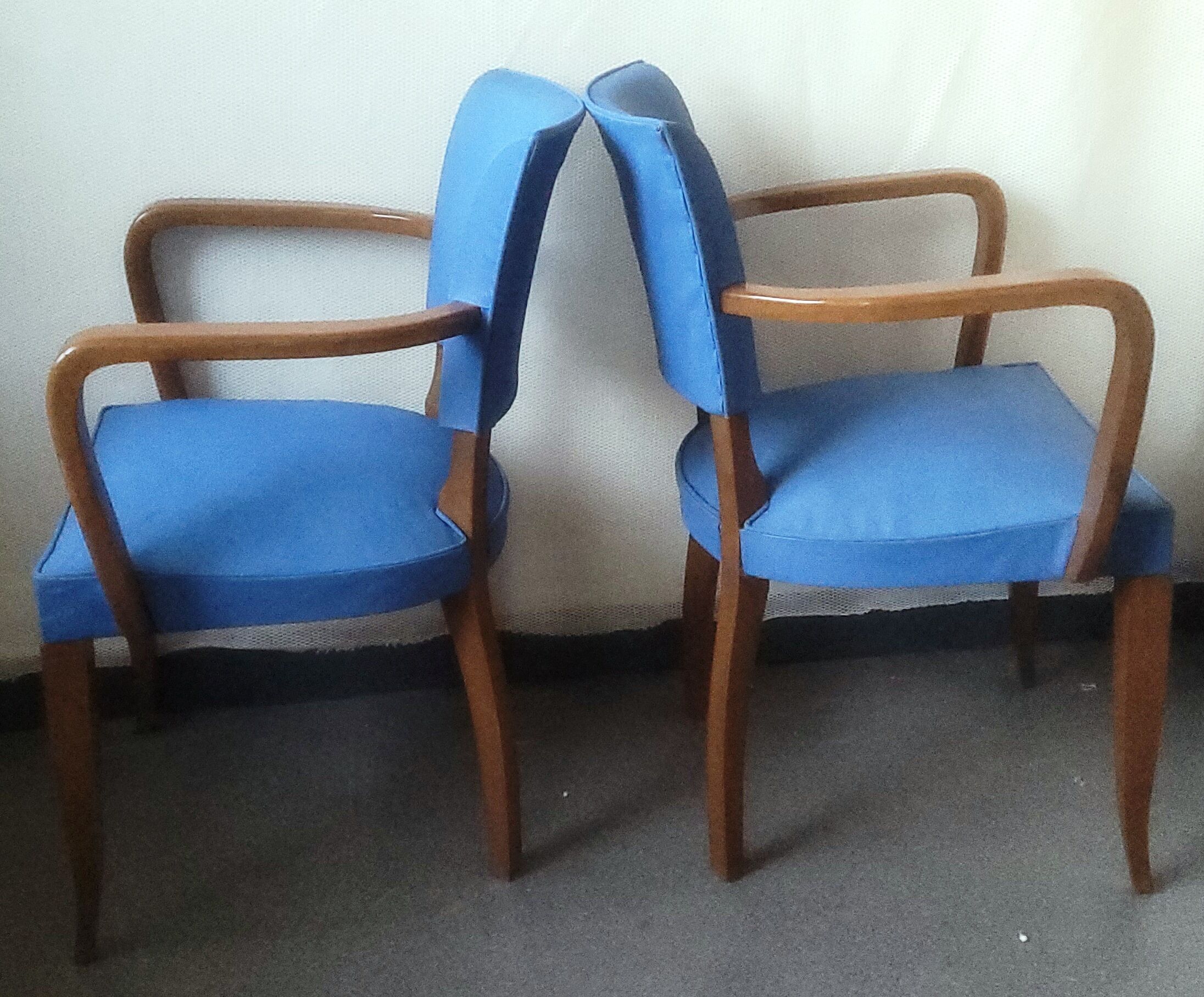 Pair of bridge armchairs