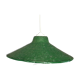 Suspension rotin tresse vert