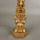 Eclectic antique carved wooden candlestick, Italy, 19th century.