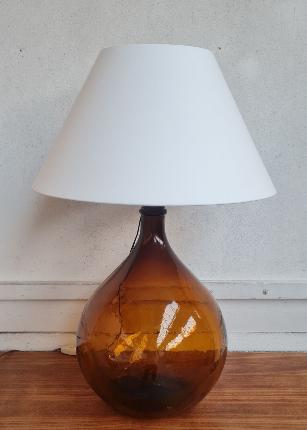 Vintage demijohn lamp