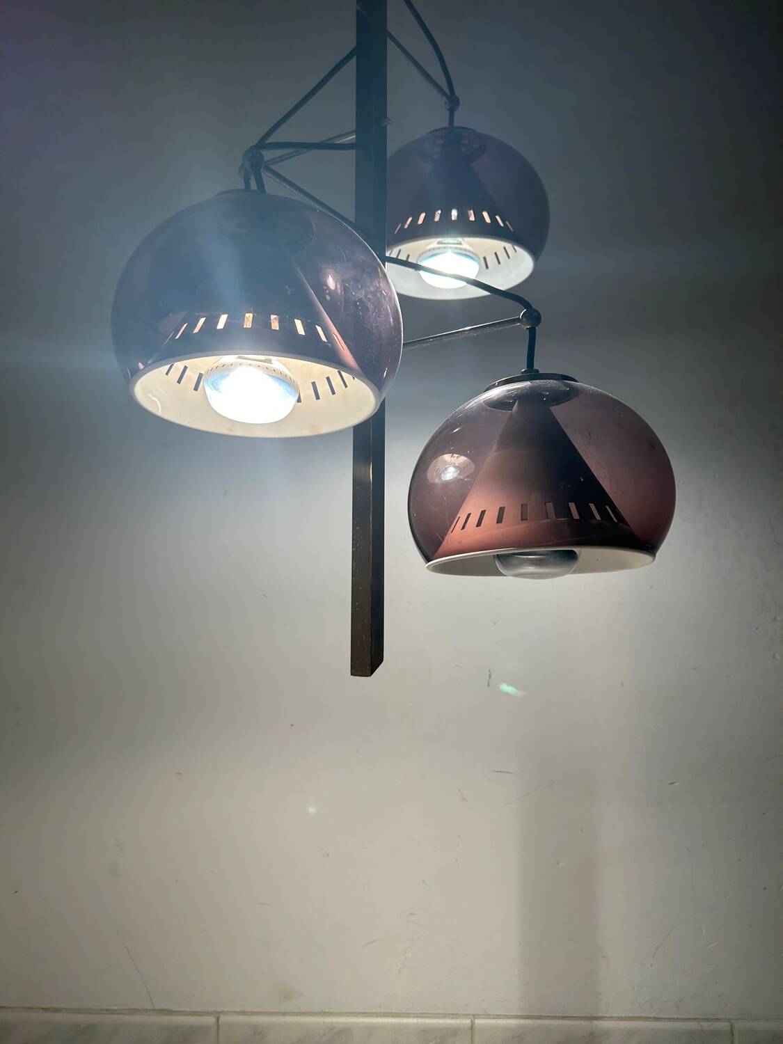 Lustre italien vintage Lamter Milano