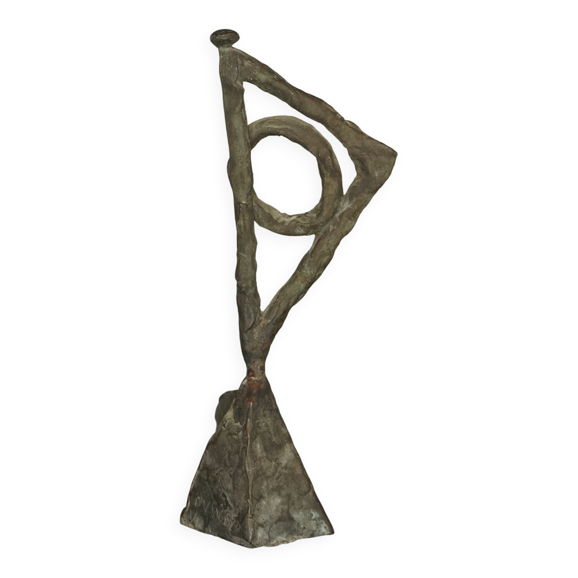 Miniature Abstract Bronze Sculpture DVW. 1988