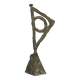 Miniature Abstract Bronze Sculpture DVW. 1988