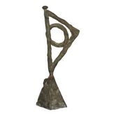 Sculpture abstraite miniature en bronze DVW. 1988