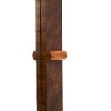 Art Deco walnut wood mirror, Poland, 1930s.