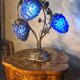 Living room lamp bronze 1980 venice murano glass blue fruit, 47x34