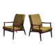 Pair of armchairs Olive Green by Jiri Jiroutek 1960