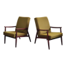 Pair of armchairs Olive Green by Jiri Jiroutek 1960