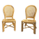 Paire de chaises en rotin