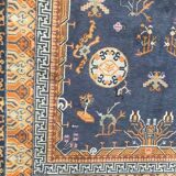 Tapis ancien européen motif chinois 192x302 cm