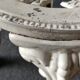 Pair of outdoor chairs in cast aluminum floral decoration