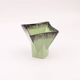 Vintage green ceramic vase with a square base - Belgium 704