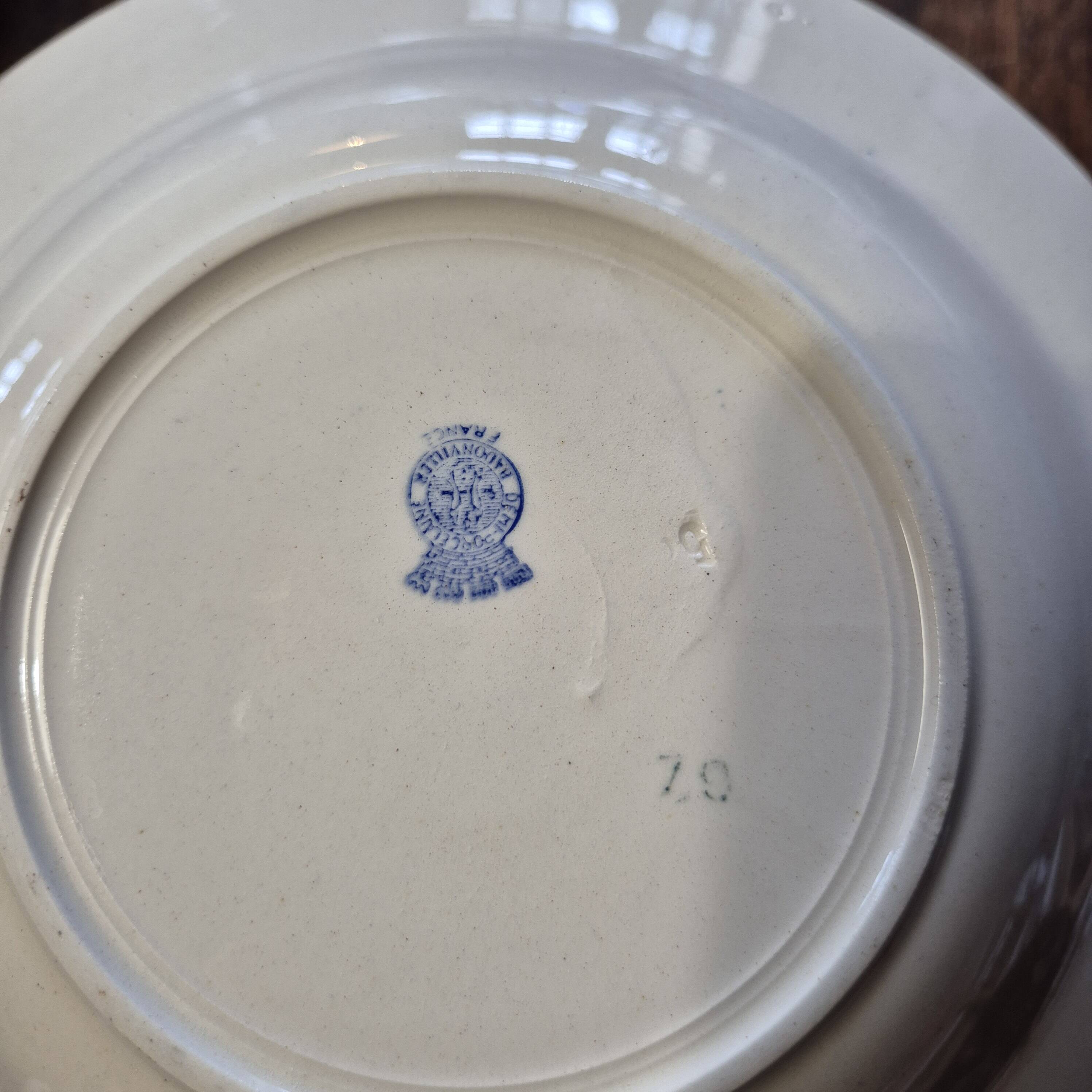 Deep plates Badonviller pink Digoin