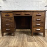 Vintage desk in solid wood, 40s-50s