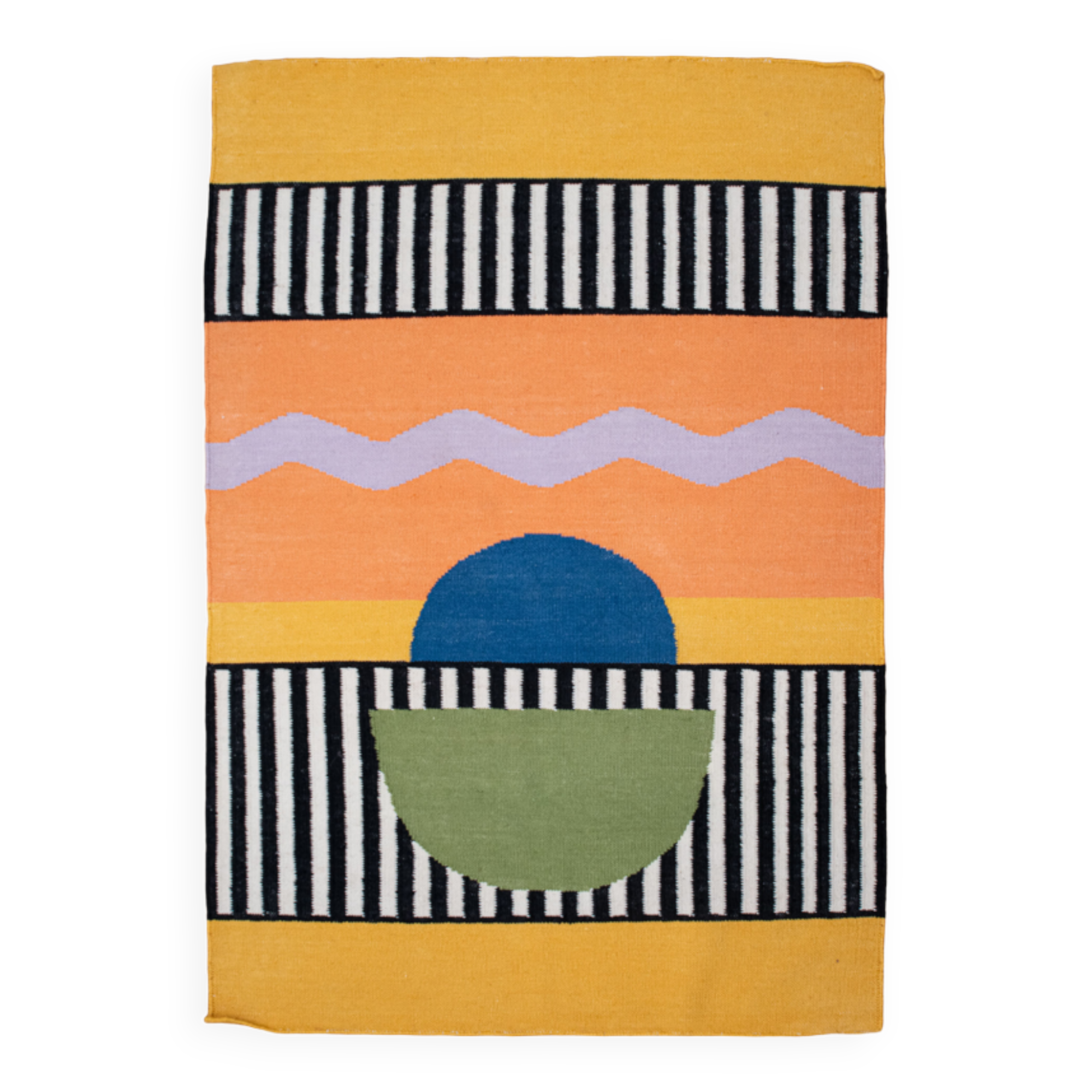 Handmade woven woven rug full moon 140 x 210