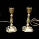 Paire de lampes d’appoint en laiton doré – Massive – années 80