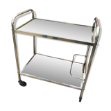 Golden rolling desserte vintage mirror trays