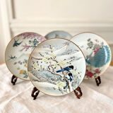 Lot 4 decorative plates porcelain Franklin mint FP Japan 1981