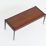 Vittorio Dassi style Italian coffee table in mahogany, Italy, 1960