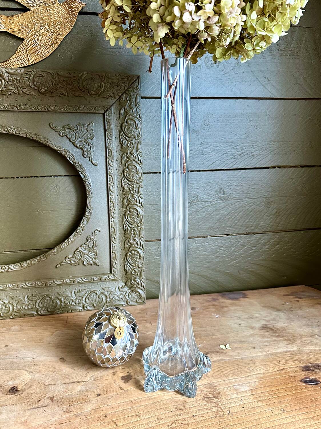 Large art nouveau glass soliflore