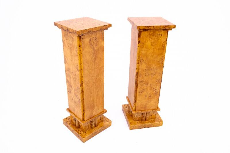 Art Deco pedestals, 1940s, Poland.